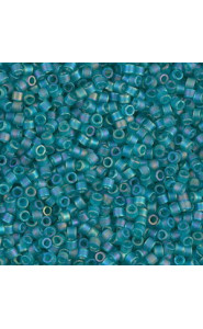 Miyuki delica Beads 11/0 - Matted transparent caribbean teal ab DB-1283